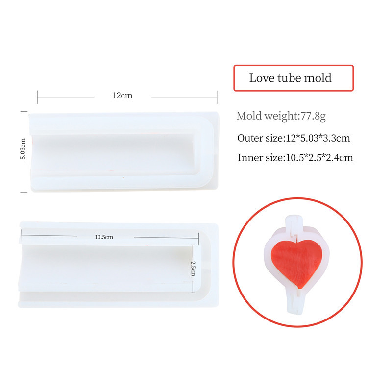 Silicone Love Tube Mold 12cm