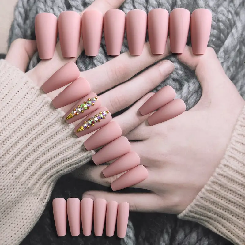 Matte Nail Tip Ballet Nail Frosted Nail Patch Long