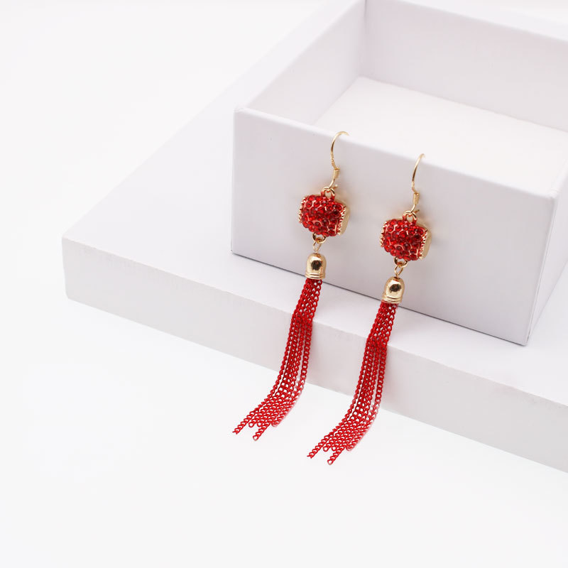 Women's Fashion Lantern Carp Long Earrings