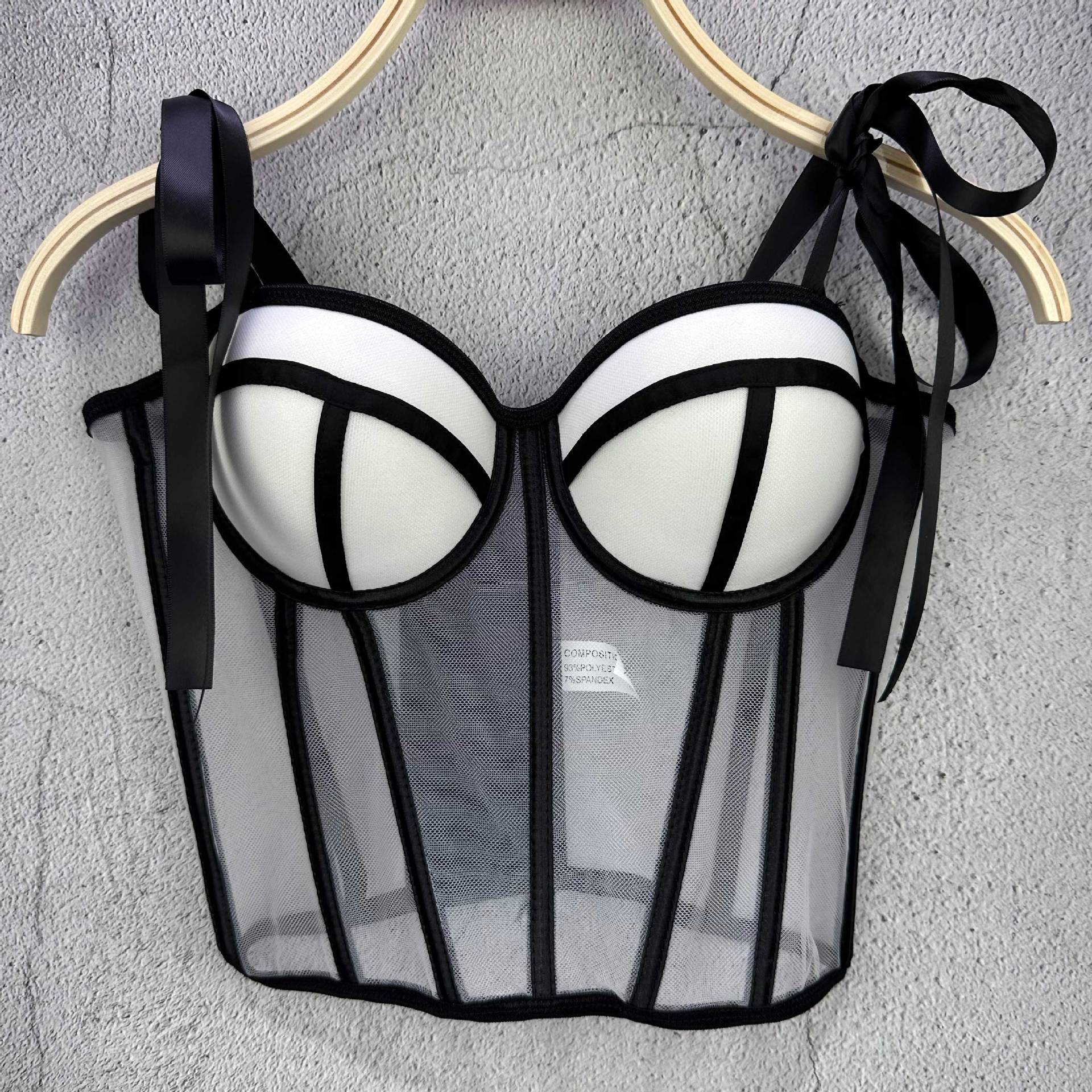 Womens Sexy Strapless Bandeau With Waist-cinching Straps