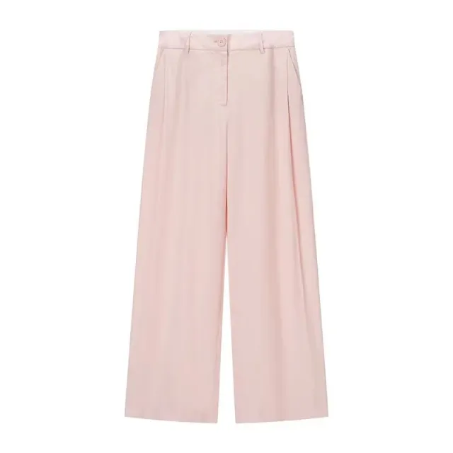 Women's Sleeveless Round neck Short Vest High waist Wide leg Pants Set Trousers - Shop at LoveMi