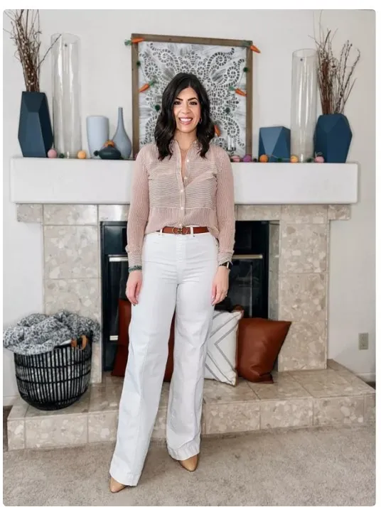 High Waist Wide Leg Pants Women Jeans Vintage Jeans Women White - Shop at LoveMi