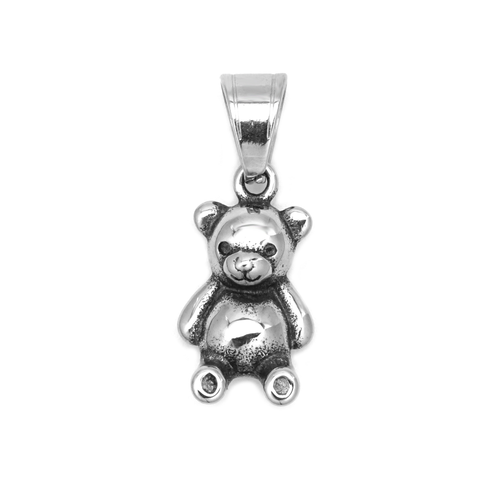 Stainless Steel Bear Pendant Necklace
