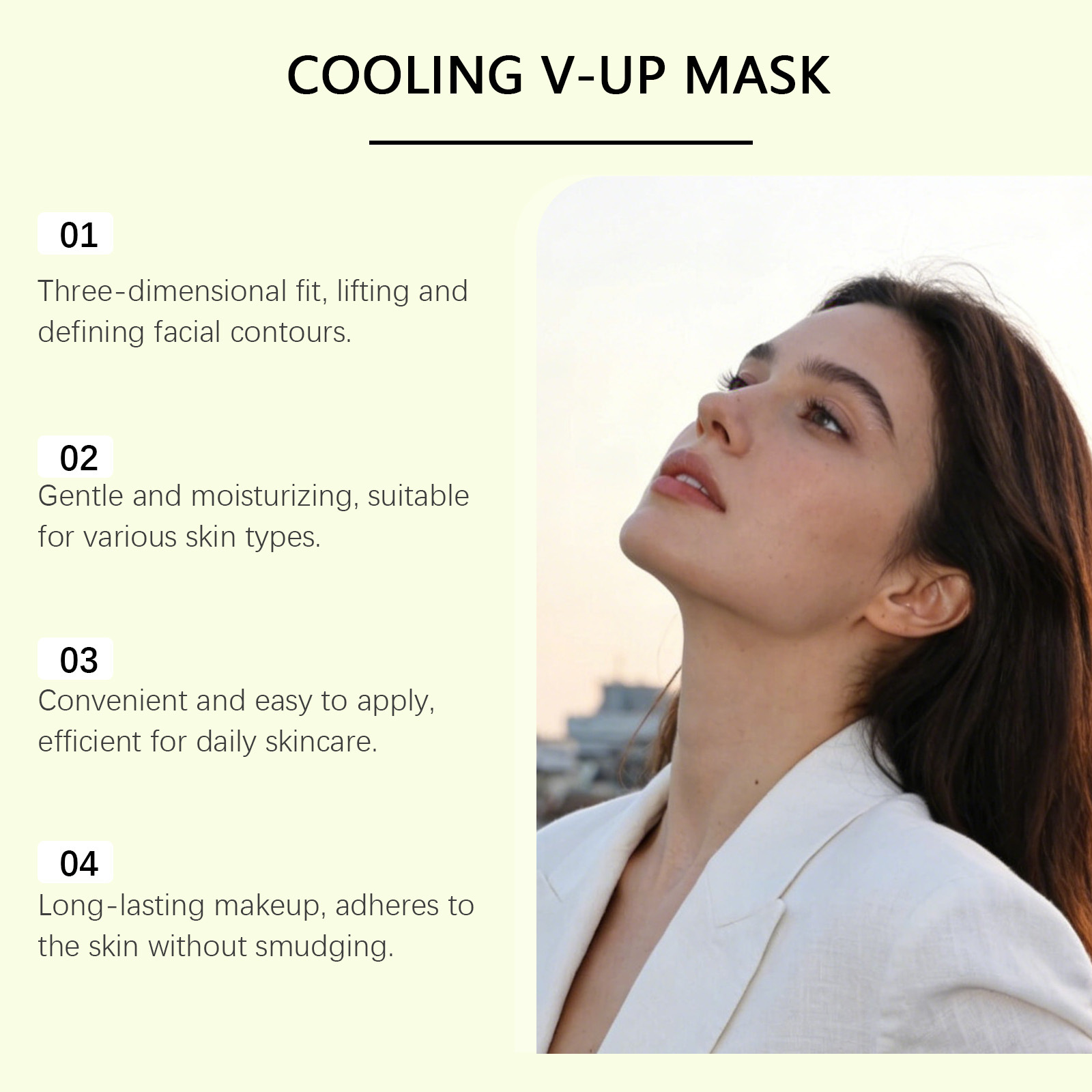 Moisturizing, Skin-smoothing, Deeply Hydrating 3D Ear-loop Facial Mask