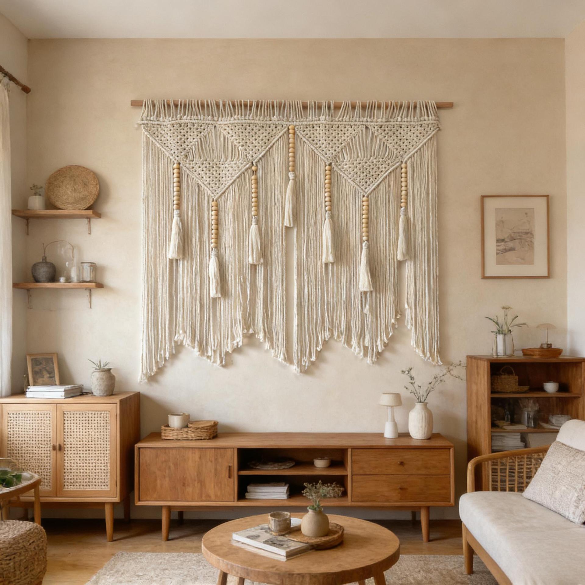 Hand-Woven Cotton Wall Hanging, picture 2 of 4