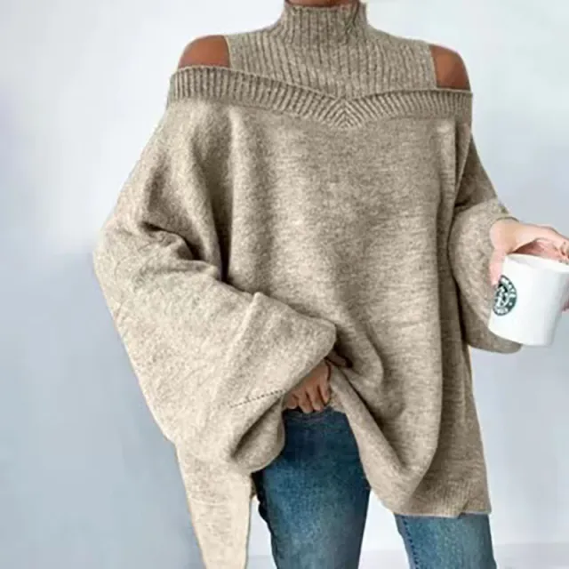 Fashionable Autumn And Winter Lazy Women's Sweater Apricot - Shop at LoveMi