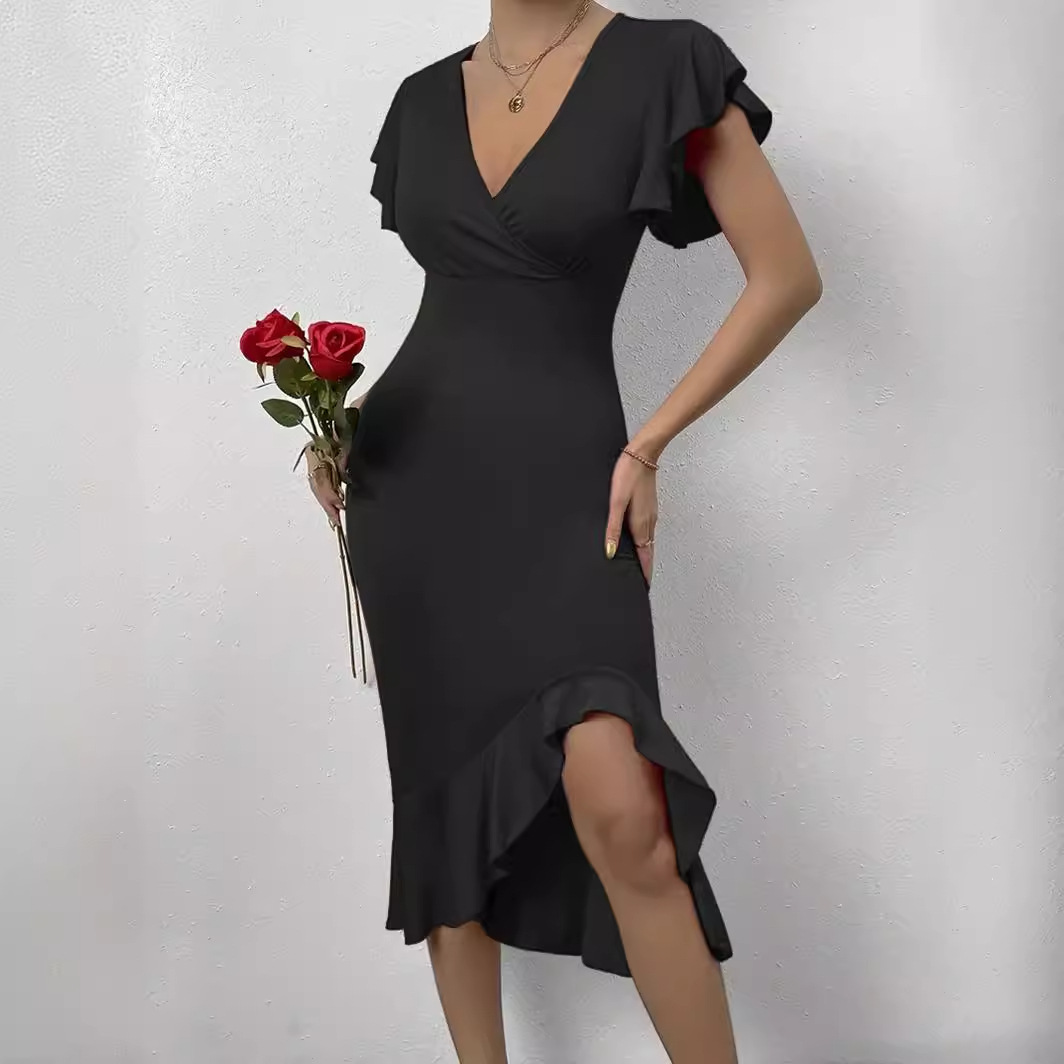 European And American Hot Girl High Elastic Solid Color Women's Skirt