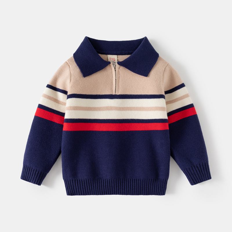 Fashionable Childrens Clothing Boys Lapel Sweater — foto 6