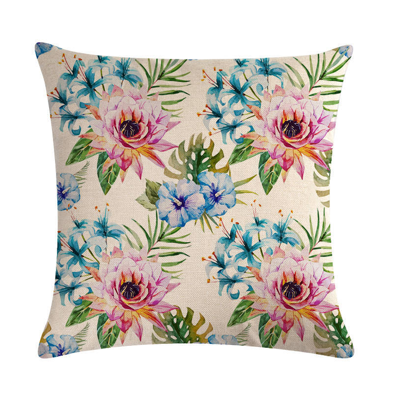 Title 1, Pastoral Style Printing Series Linen Pillow Cover