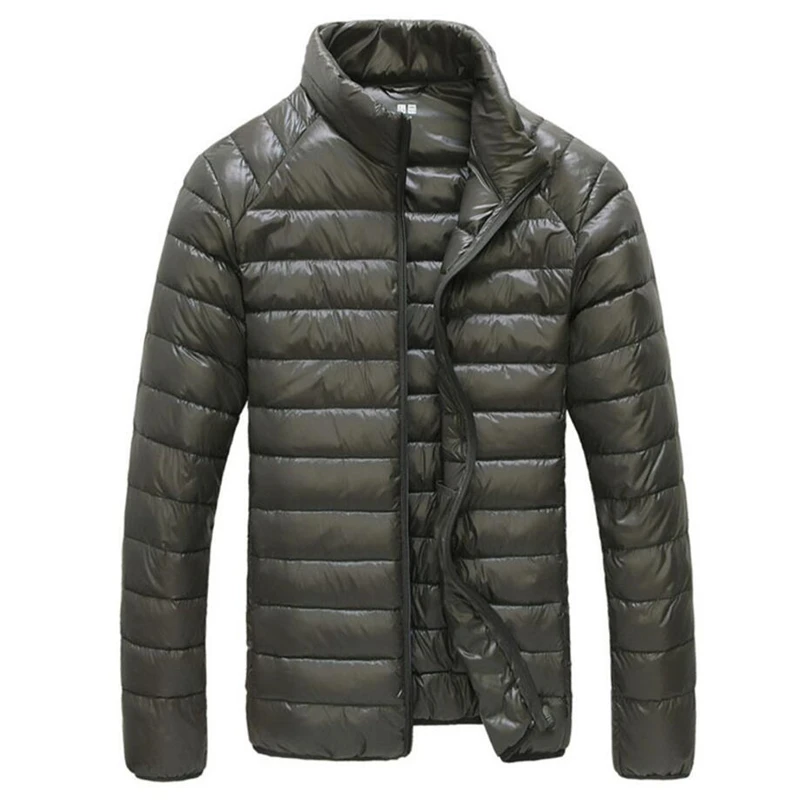 Title 6, Mens lightweight down jacket with stand collar...