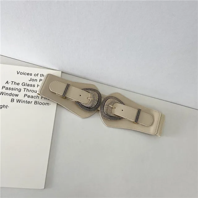 Women's Stylish Simple And Versatile Dress Waist Seal Beige - Shop at LoveMi