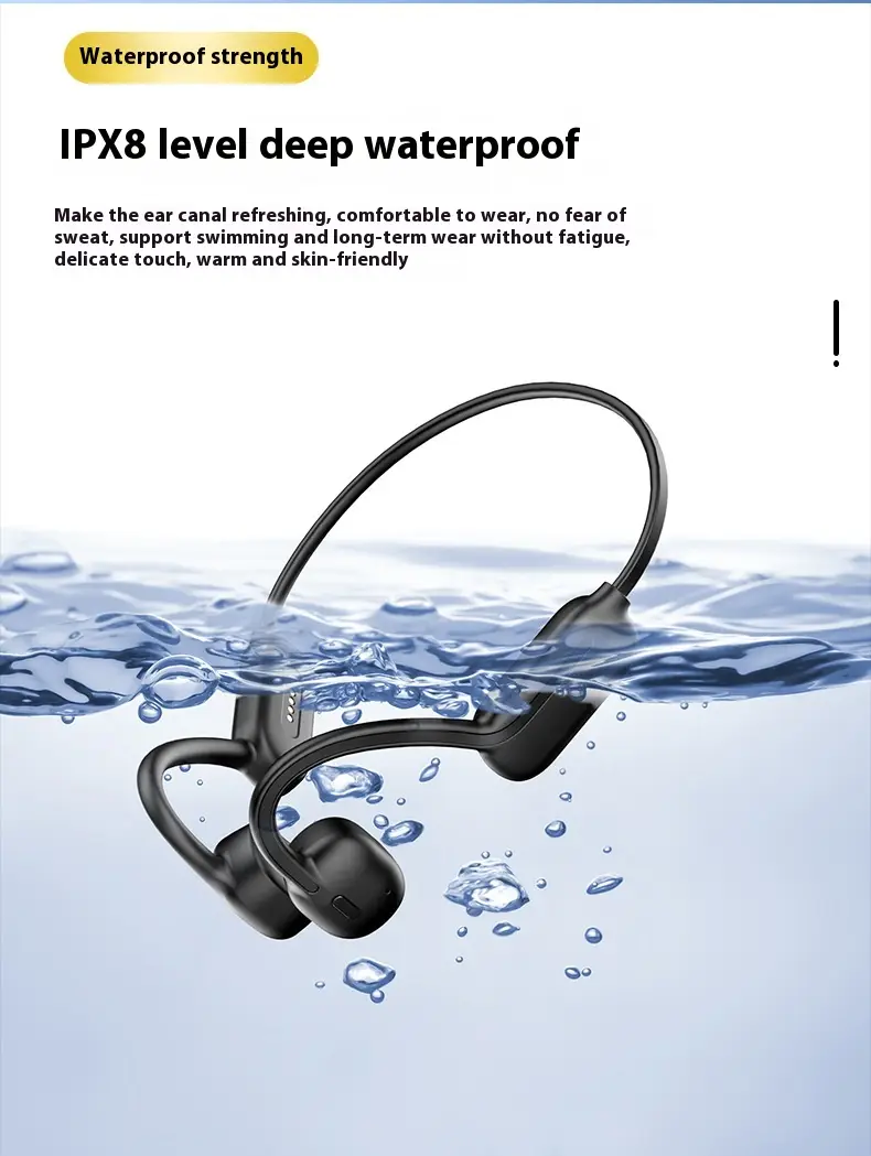 Swimming Bluetooth Headset For Bone Conduction 32G Memory Wireless Binaural Hanging Ear