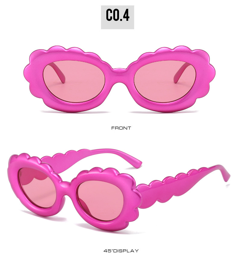 Personalized Clouds Oval Sunflower Flowers Sun Protection Glasses - Image 17
