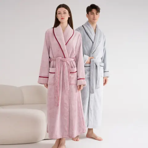 Thick Night-robe Flannel Couple Models