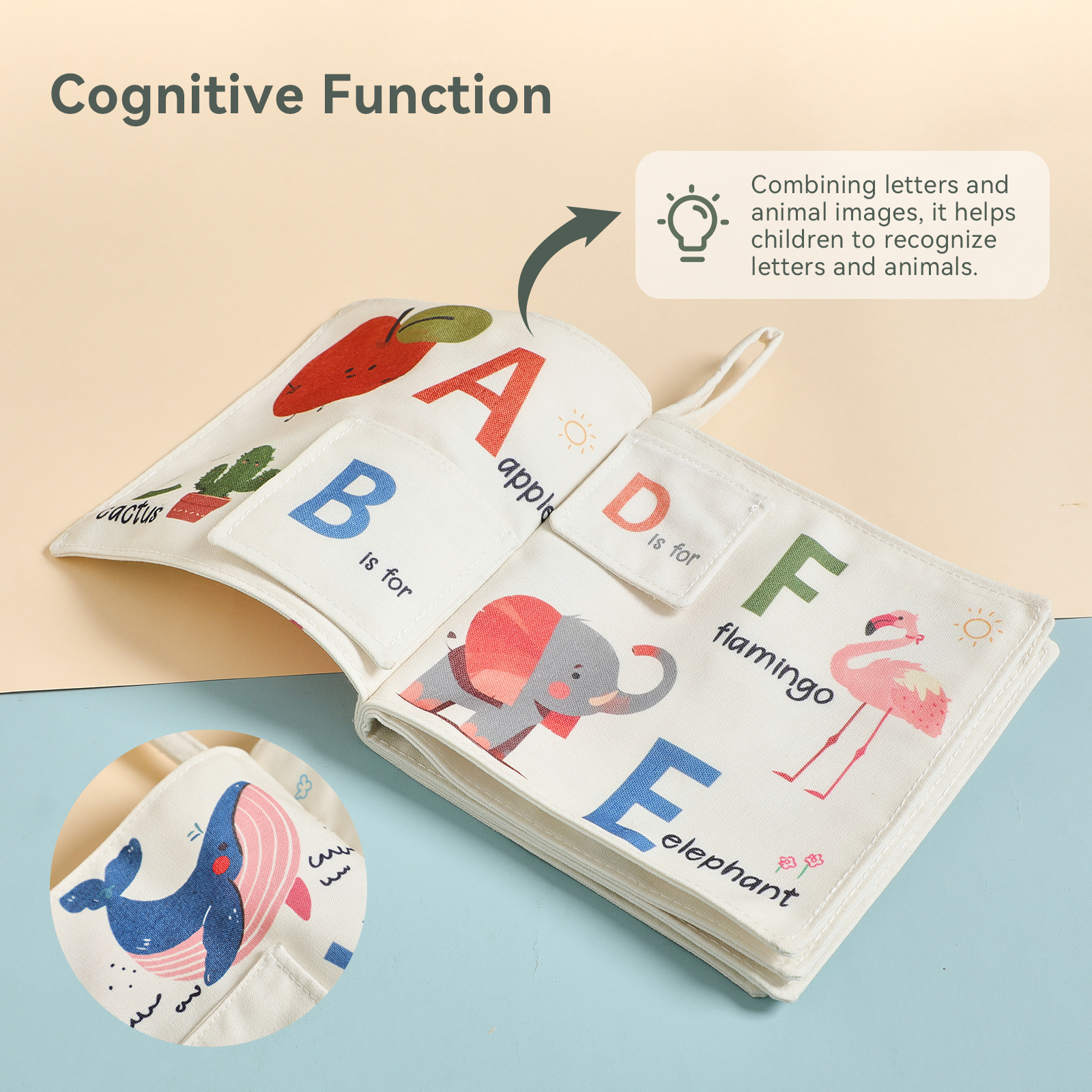 Baby English Alphabet Early Education Toy Cloth Book