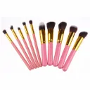 10 Pieces Gold Tube Pink Large