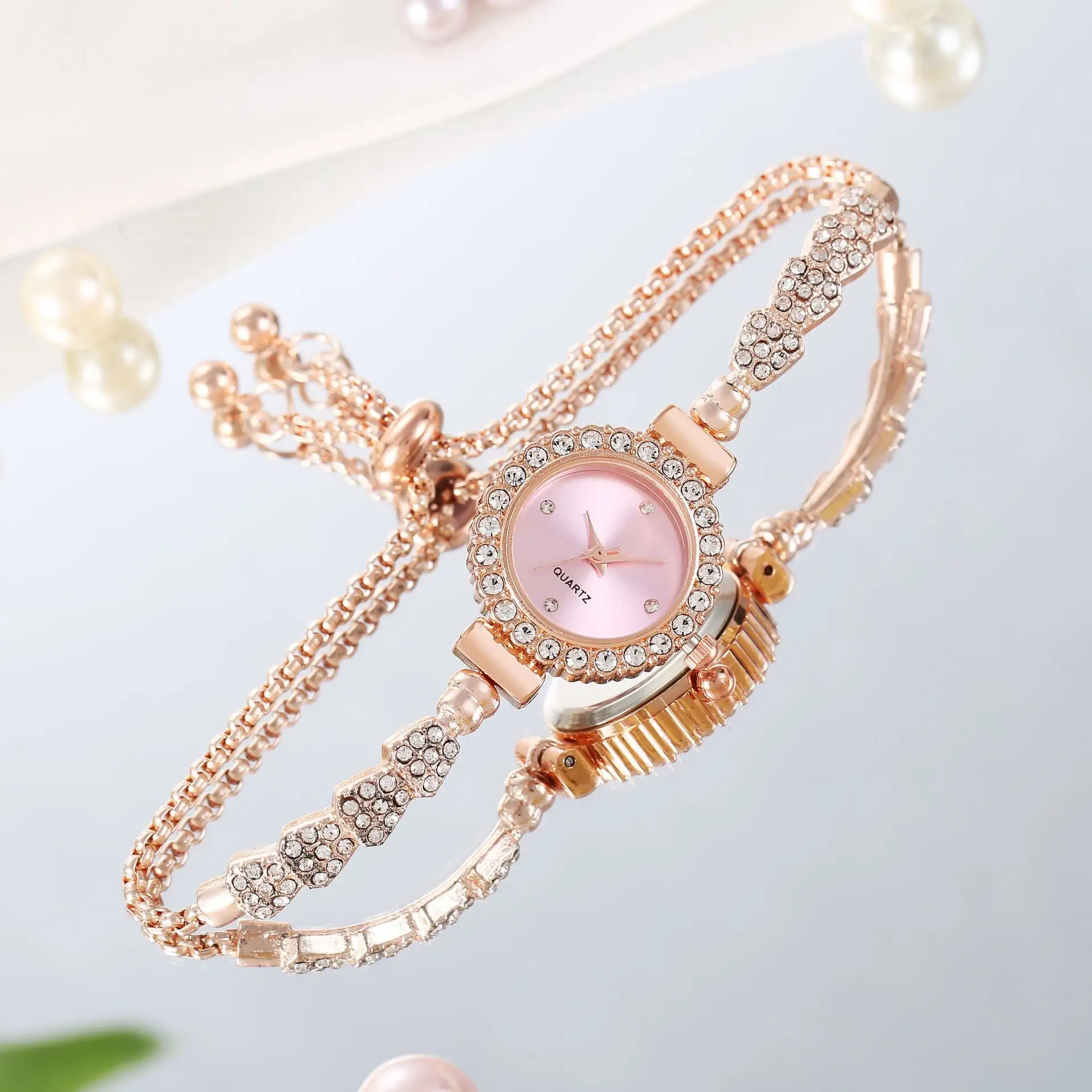 Fashion Luxury Women's Watch Gold Fine Strap