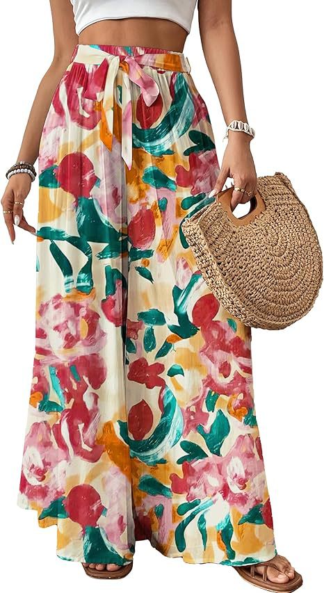 Womens Flowing Floral Wide-Leg Pants — foto 8
