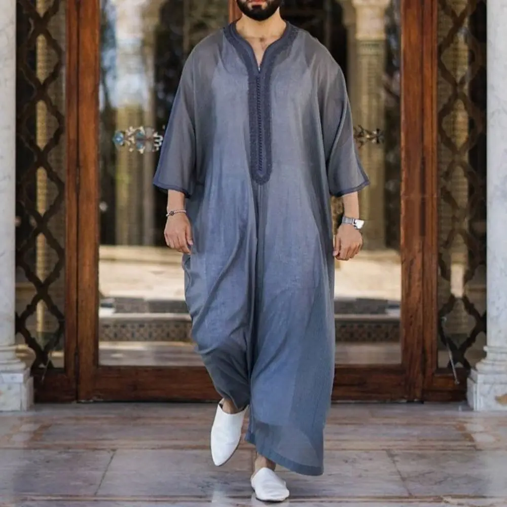 Thin Youth Linen Gray Cotton Loose Casual