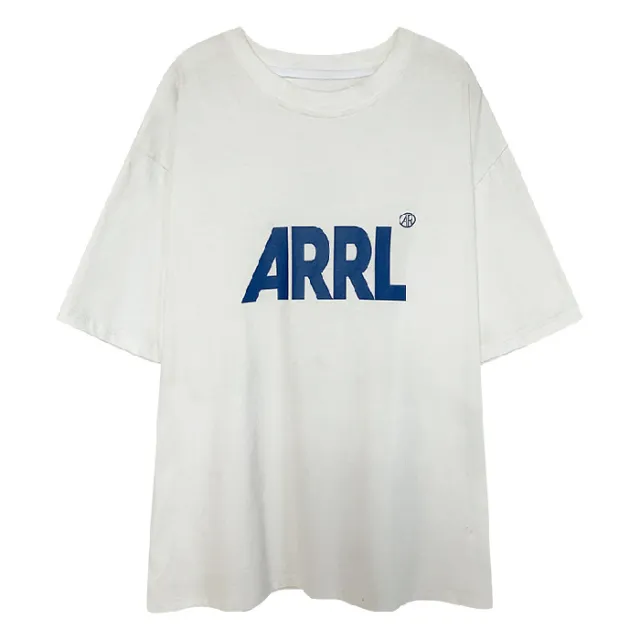 Loose Mid length Short Sleeve Round Neck Base T shirt White - Shop at LoveMi