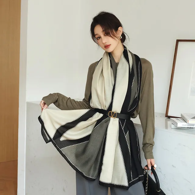 Vintage Printed Scarf Elegant Graceful Mid length Decorative Scarf Style 1 - Shop at LoveMi