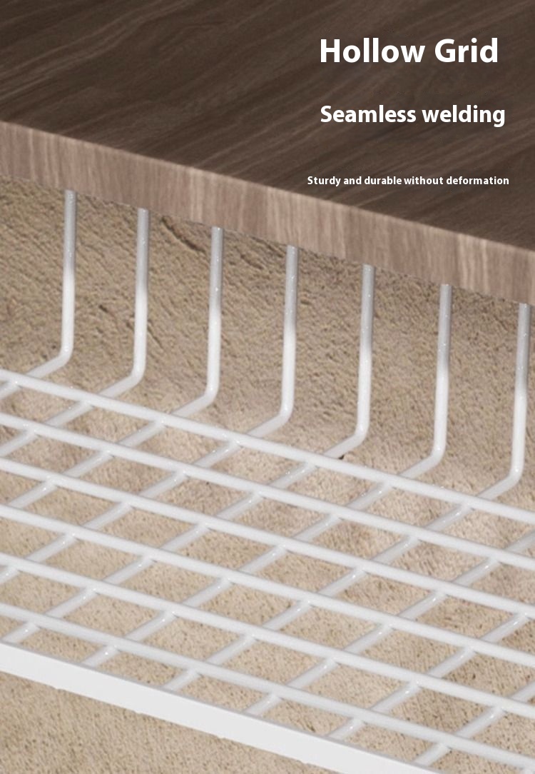 Hanging Partition Layered Seasoning Hanging Basket Cabinet Wall Cupboard Lower Hanging Rack