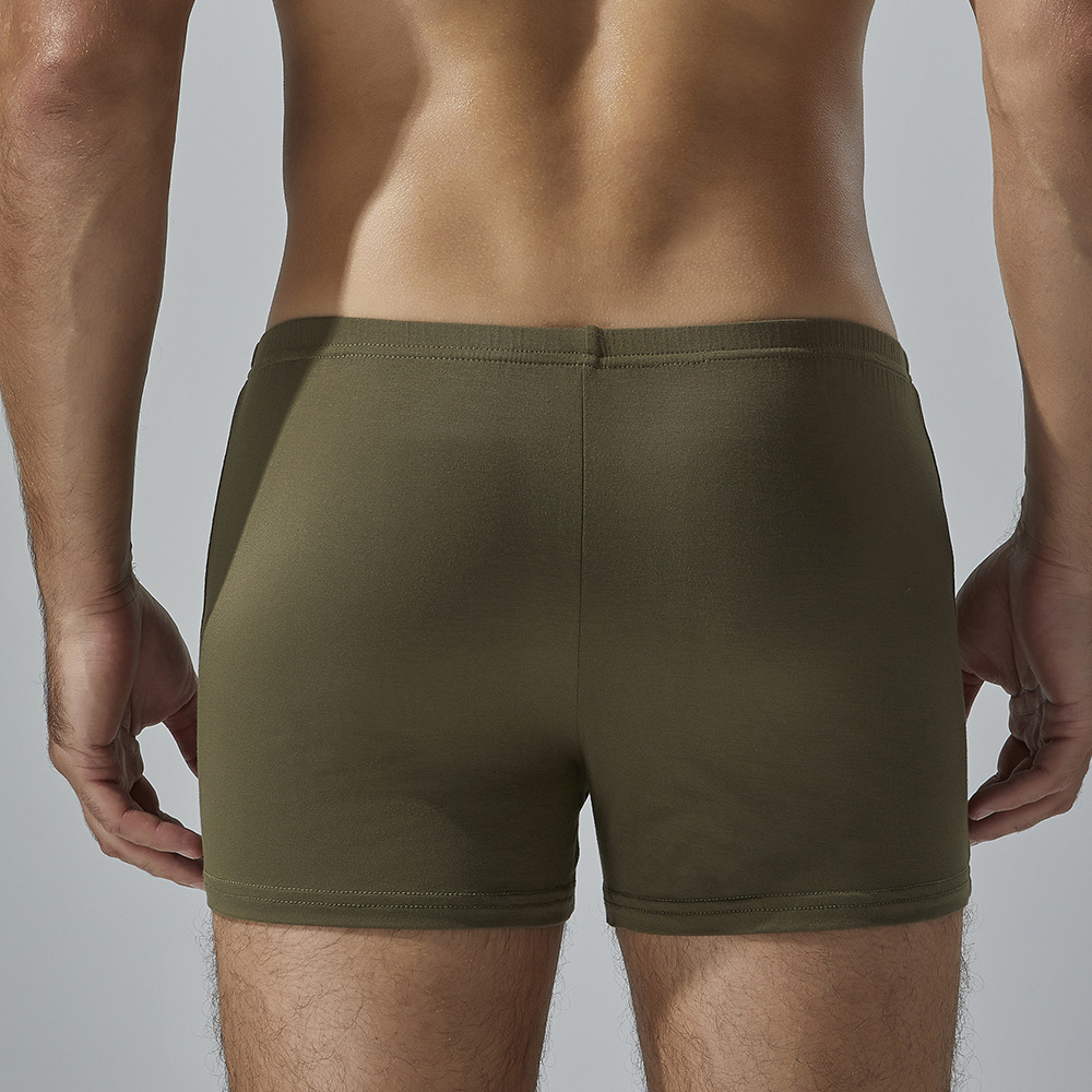 Title 10, Heren minimalistische effen kleur shorts met pl...