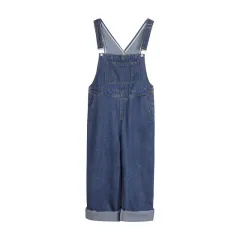 Fashion Personality Denim Suspender Pants For Women - Blue - View 1