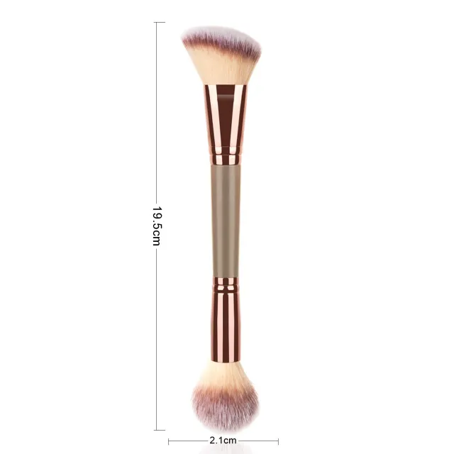 Soft Wool Portable Makeup Double-headed Copper Tube Highlight Brush