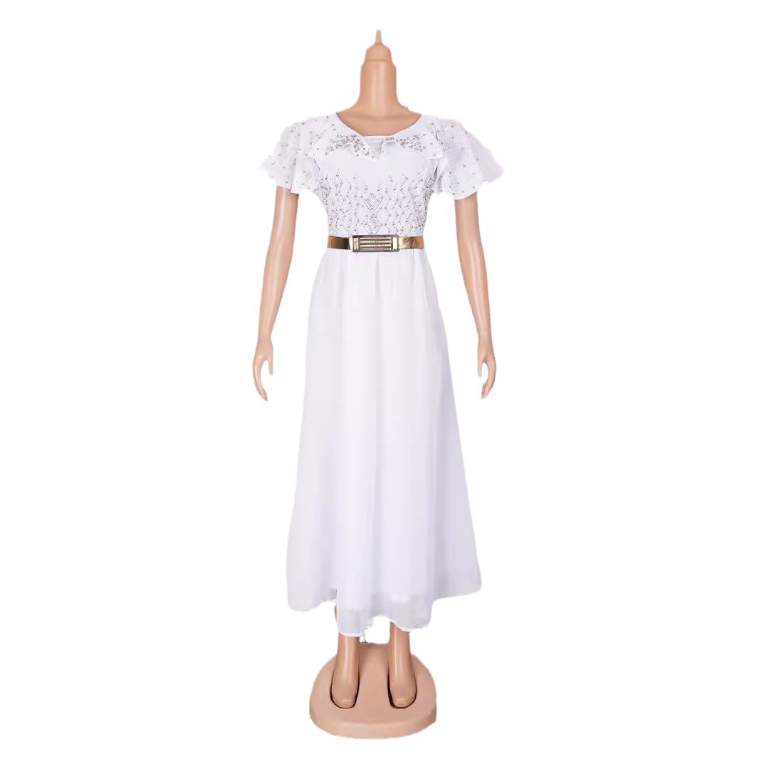 Beaded High-Waist A-Line Maxi Dress, picture 4 of 8