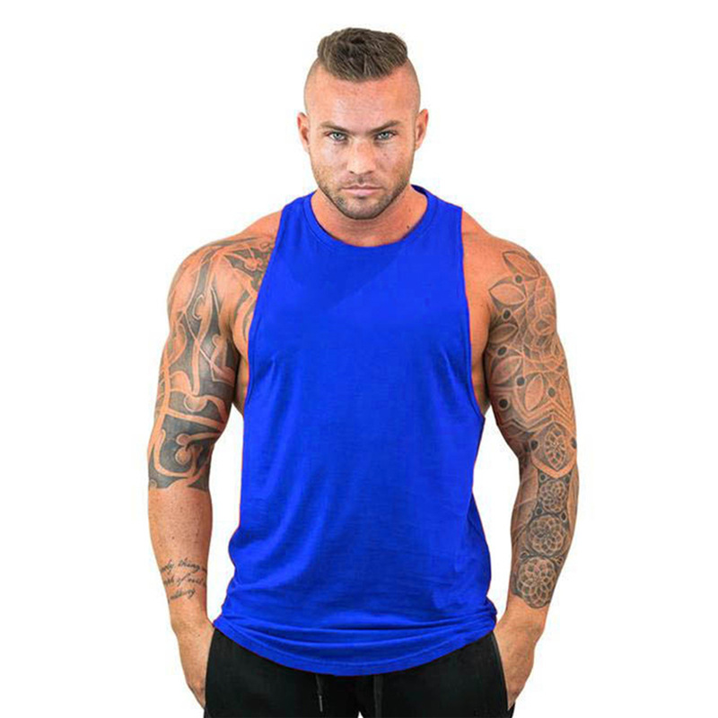 Title 6, Blank Cotton Waistcoat Loose Bodybuilding Fitne...