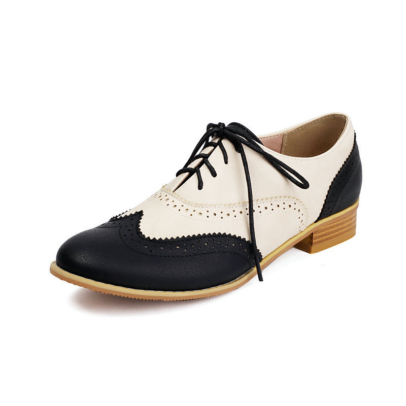Synthetic Leather Oxford Flats, picture 5 of 7