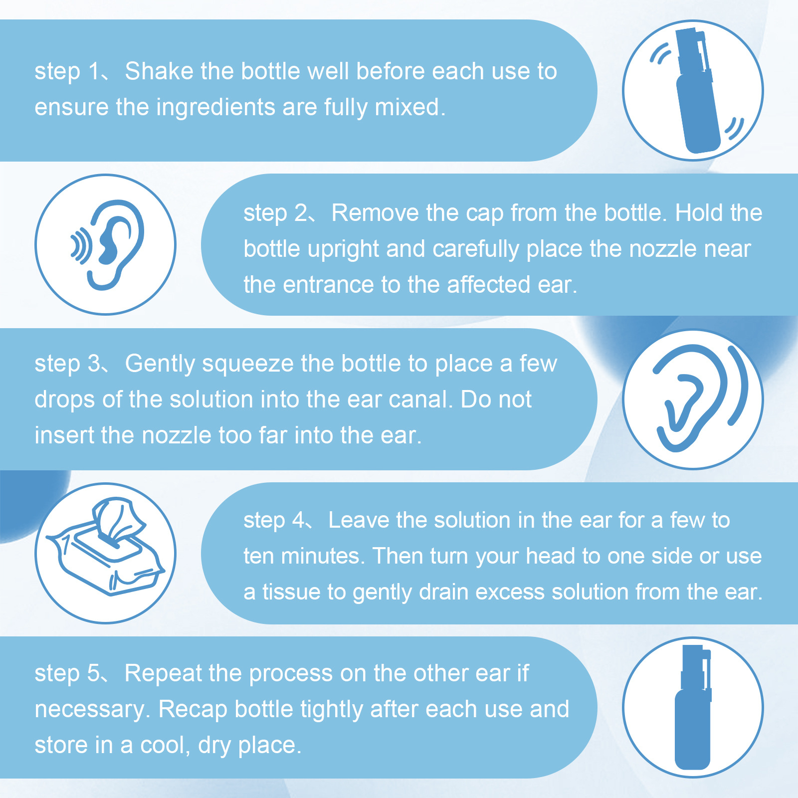 Tinnitus Relief Spray Relieving Ear Discomfort Back Earplugs Earwax Cleaning Care Spray 9