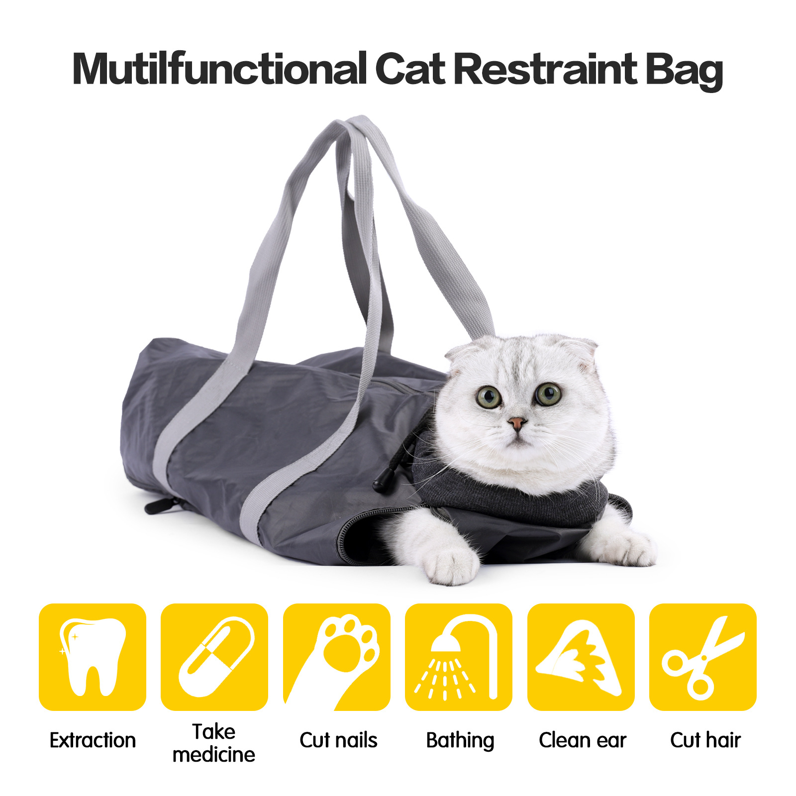 Title 6, Sac de voyage pour chat Double doublure anti-ra...