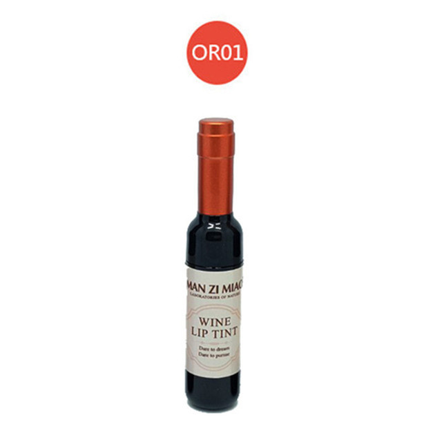 Makeup Red Wine Bottle Lip Gloss Matte Finish Velvet No Stain On Cup Not Easy To Fade Liquid Lipstick Or01 - Shop at LoveMi