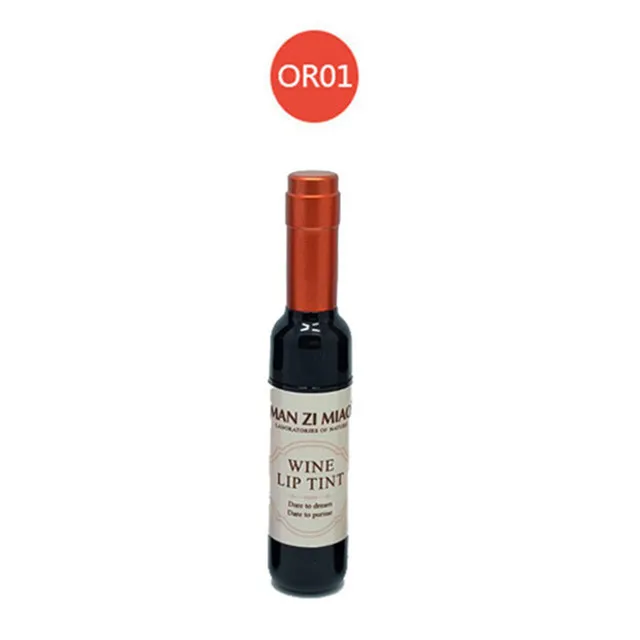 Makeup Red Wine Bottle Lip Gloss Matte Finish Velvet No Stain On Cup Not Easy To Fade Liquid Lipstick Or01 - Shop at LoveMi