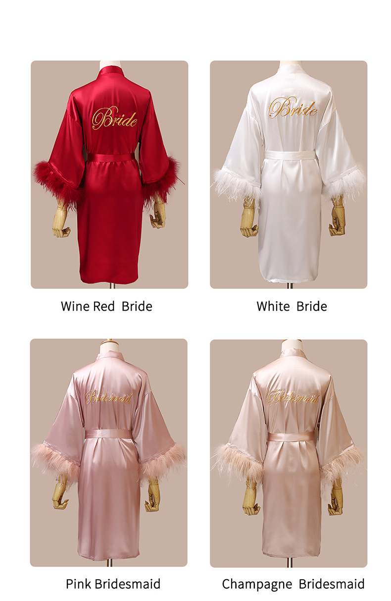 Title 2, Feather Dressing Gown Wedding Party Costume