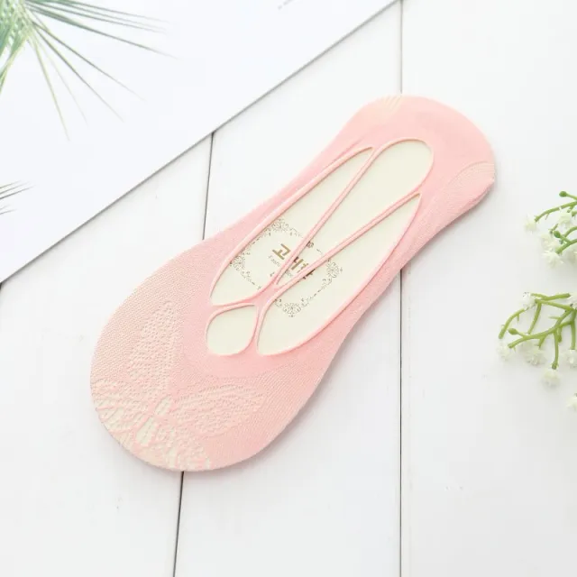 Sling Anti off Heel Shallow Mouth Low Cut Thin Simple Invisible Socks Pink - Shop at LoveMi