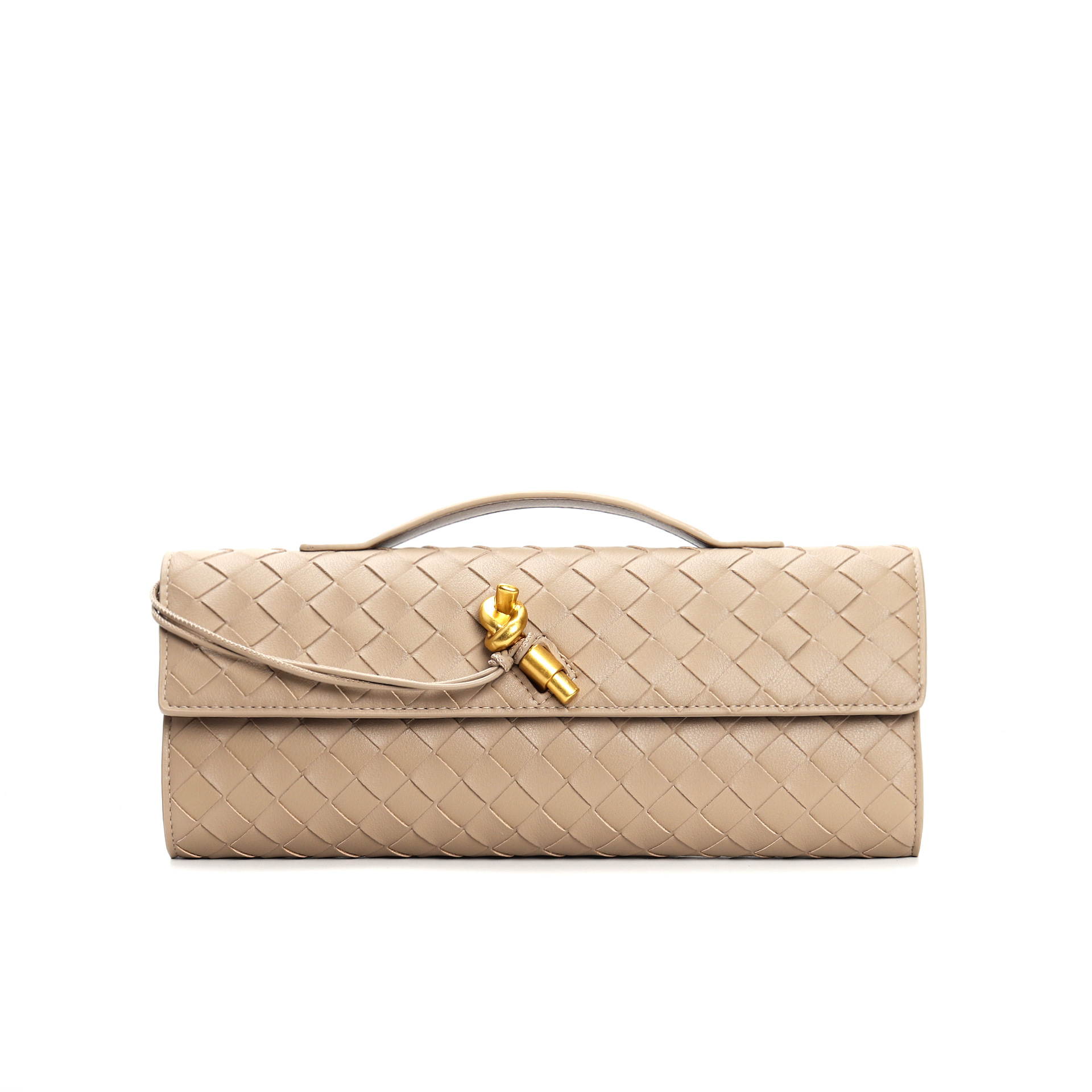 Women’s Genuine Leather Woven Clutch Bag Shoulder Fashion Evening Crossbody Bag