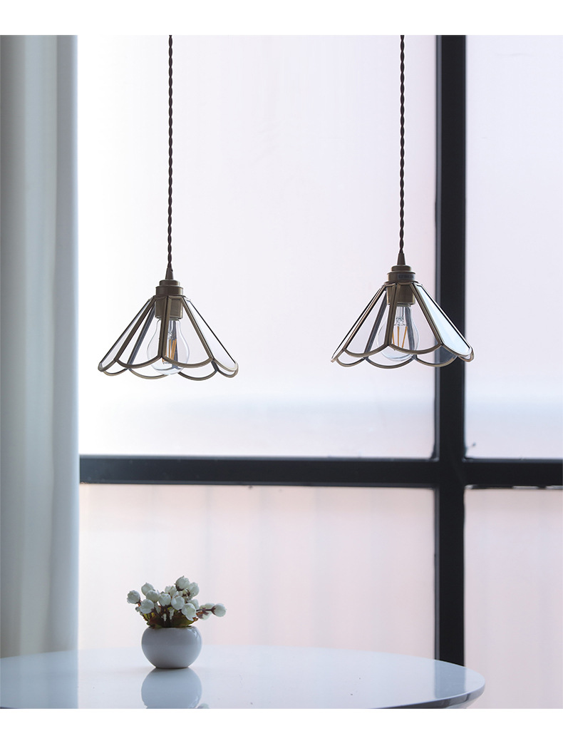 Title 7, Japanese-style Retro Brass Chandelier Nordic Pe...