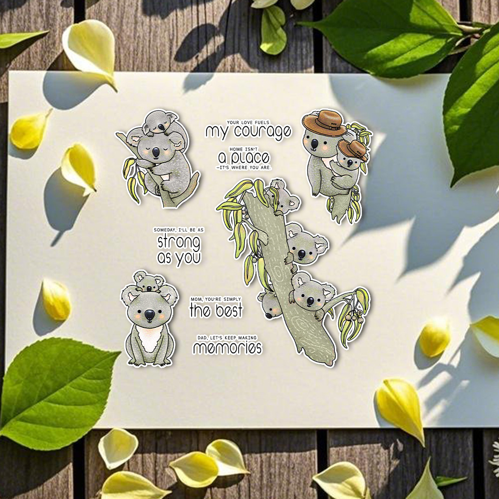Koala Parent And Child Transparent Silicone Stamp YX KL075 Stamp