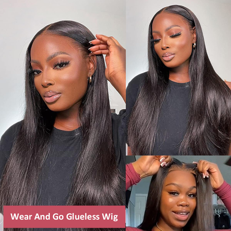 Glueless Wig Human Hair Straight Wig - Image 4