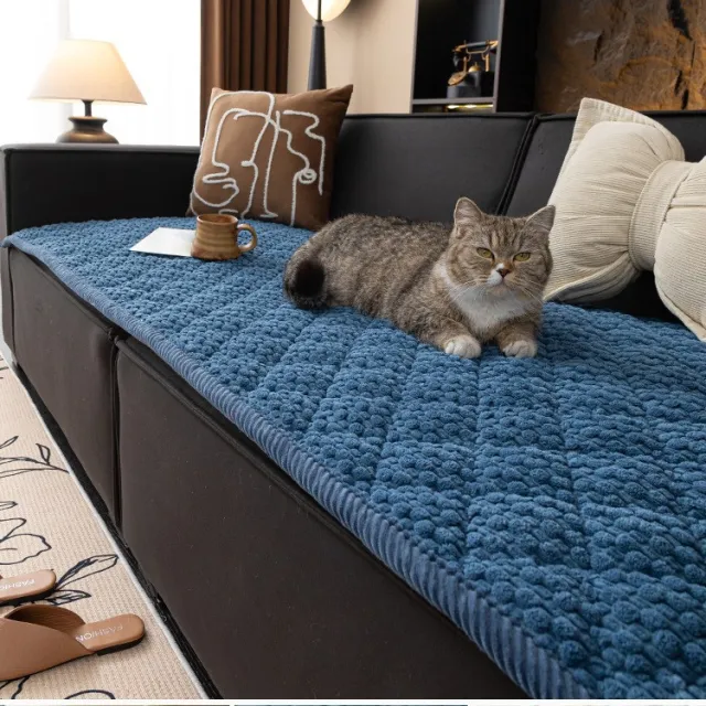 New Corduroy Sofa Cushion Four Seasons Universal Blue - Shop at LoveMi