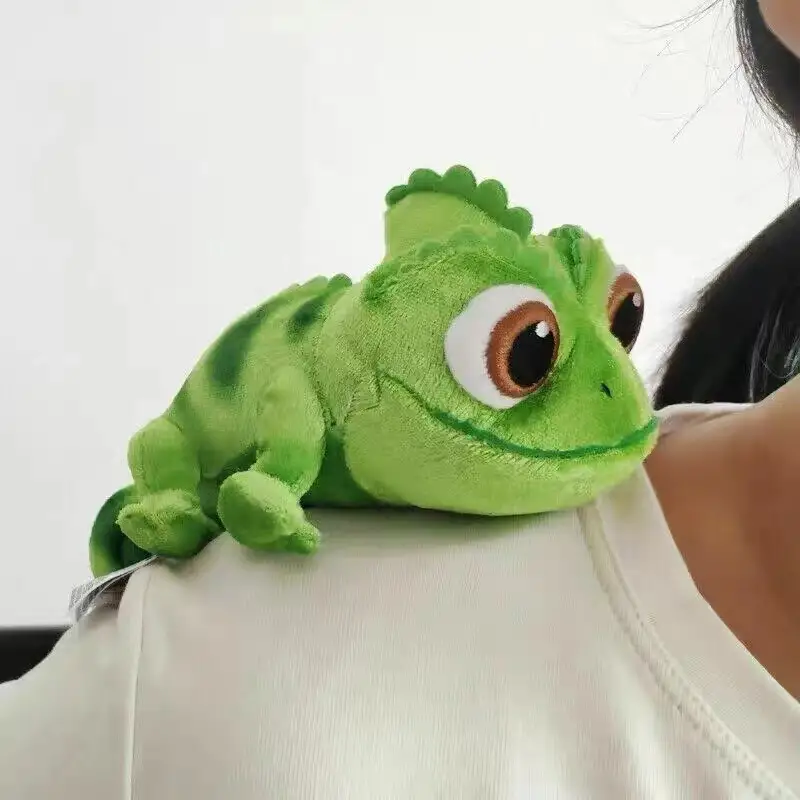 Chameleon Shoulder Plush Doll With Disk Base