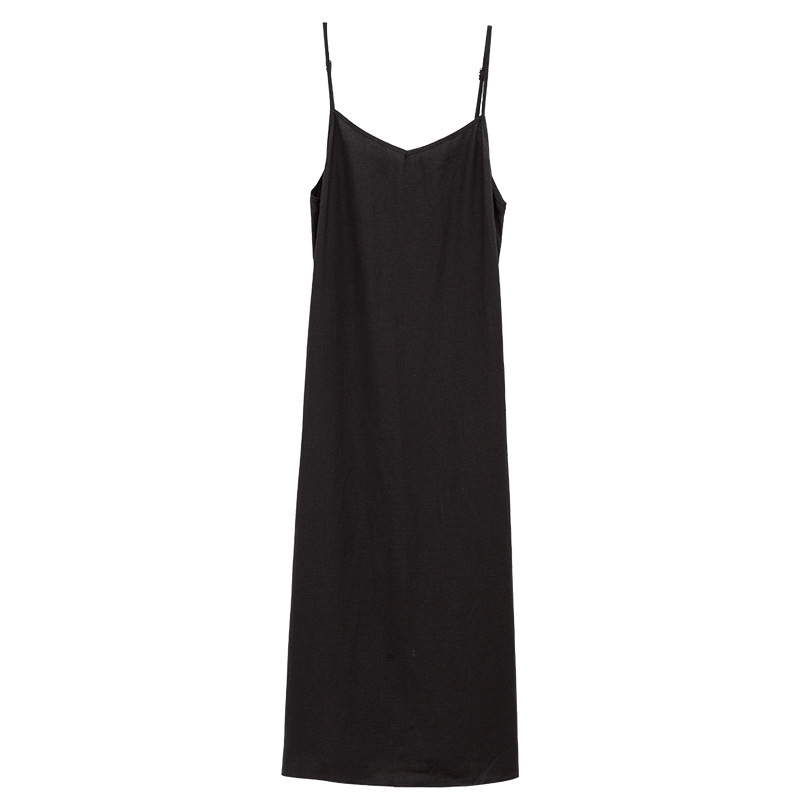 Spring And Summer Cotton Linen Sleeveless Ramie Dress