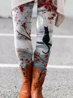Christmas Leggings European And American Elastic Women - 8 Style - View 1