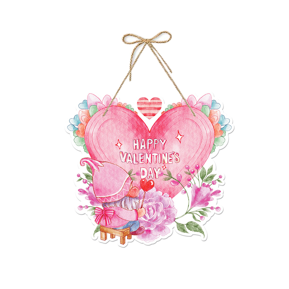 Valentines Day Pink Door Hanging Ornament For Party Scene Decor And Decorations