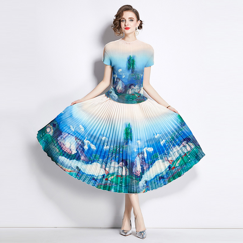 Pleated Peplum Top and Skirt, picture 6 of 6