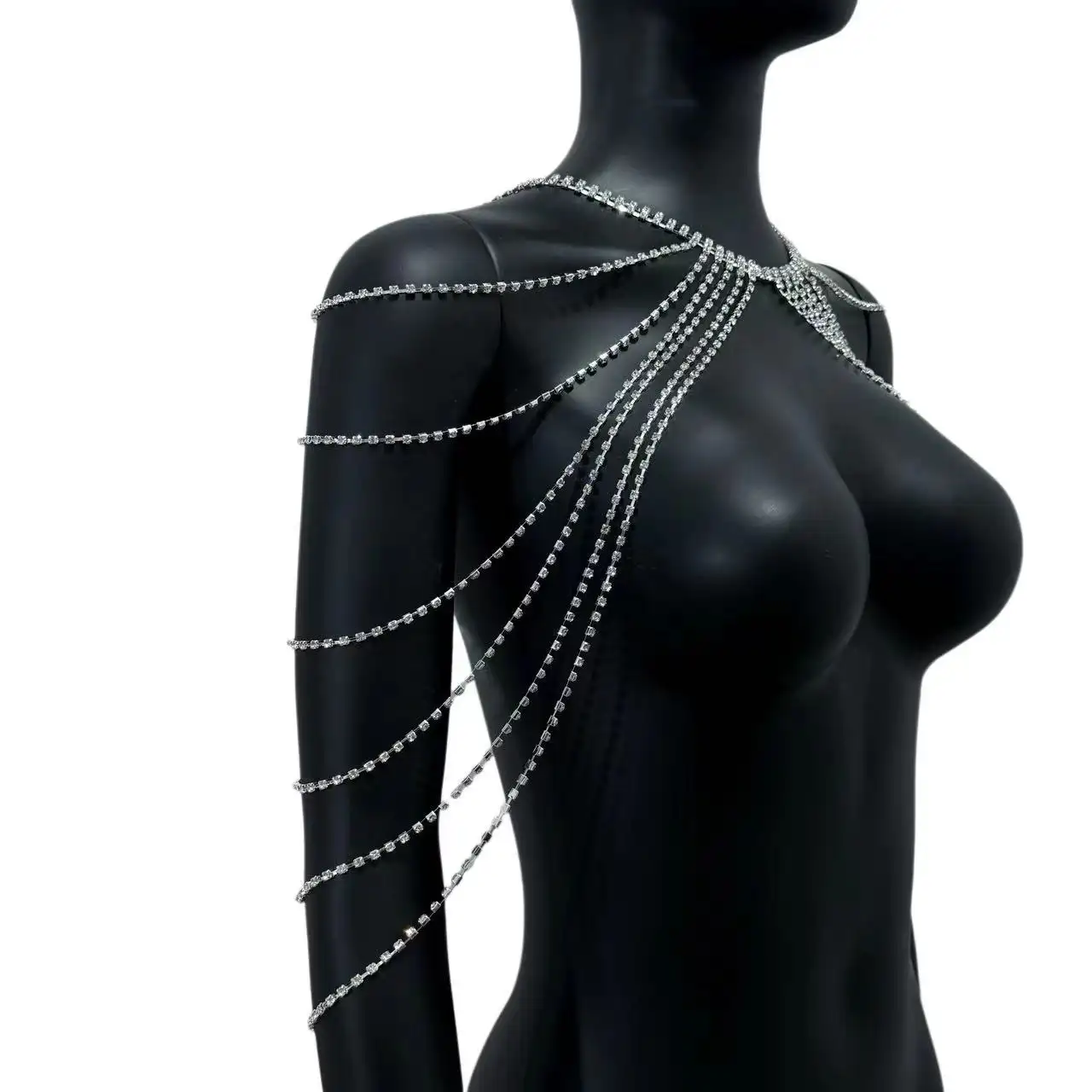 Sexy Tassel Multi-layer Rhinestone Shoulder Chain Body Chain