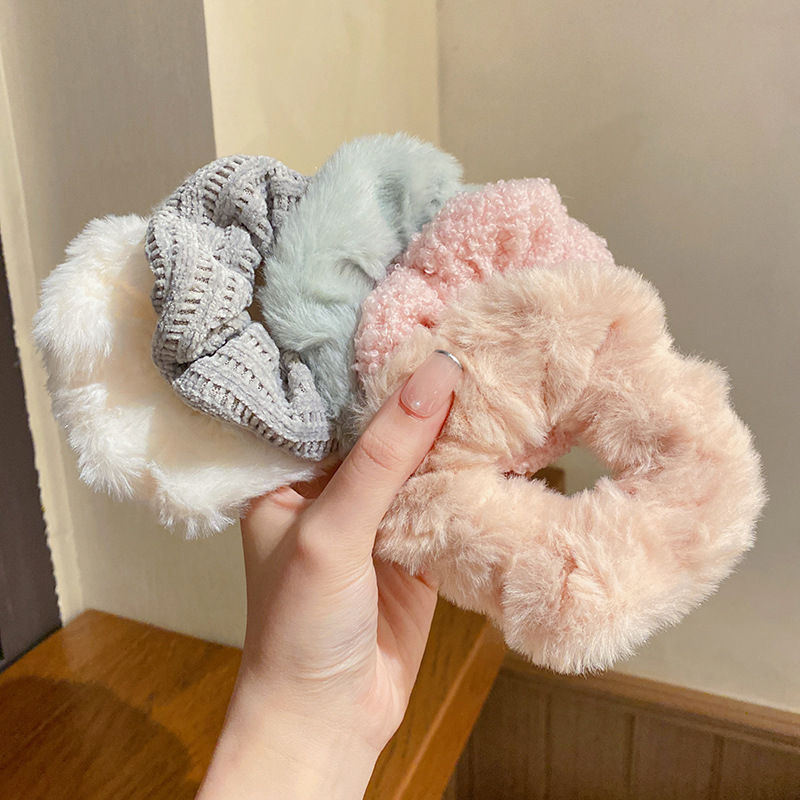 Womens Plush Scrunchie For Fall And Winter